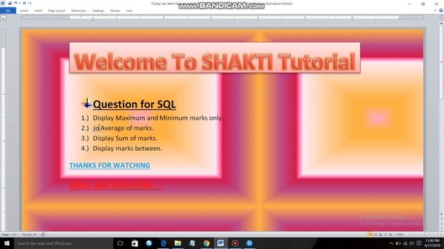 #Marks command (Max,Min,Avg...) in SQL. смотреть онлайн