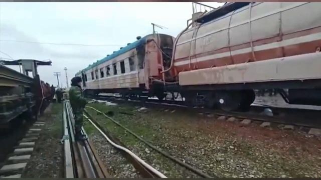 Пожар в пожарном поезде. Туркестанская область. смотреть онлайн