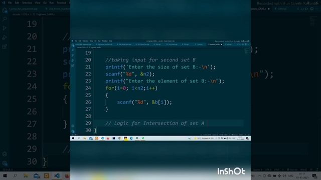 Intersection Operation on sets || C program to perform intersection Operation on sets смотреть онлайн