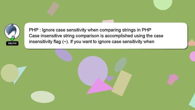PHP : Ignore case sensitivity when comparing strings in PHP смотреть онлайн