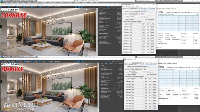 So sánh hiệu năng Render CPU Intel i9 10980XE vs i9 9980XE смотреть онлайн