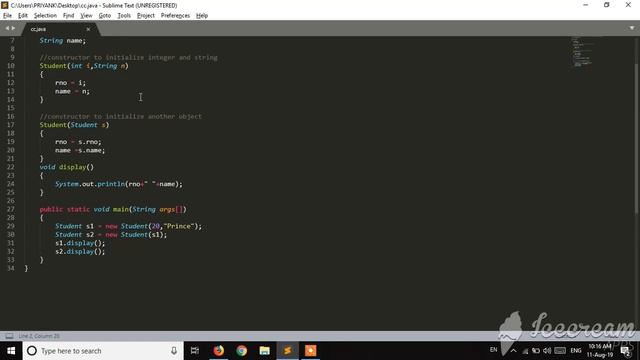 Copy Constructor in java смотреть онлайн