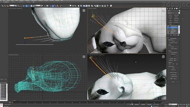 Моделирование усов кота в 3d смотреть онлайн