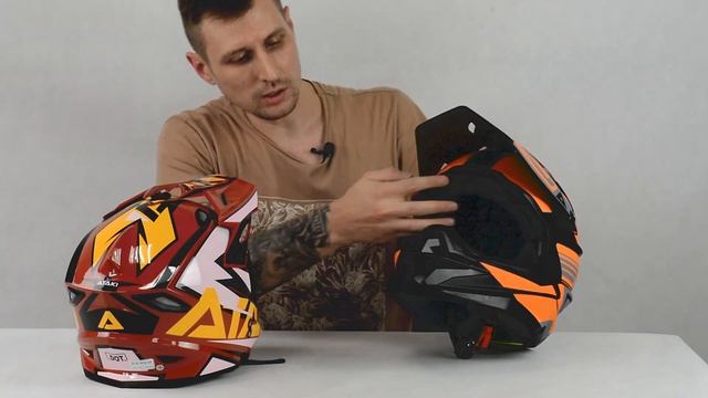 Кроссовый шлем за 5000 руб. Ataki JK801A. смотреть онлайн