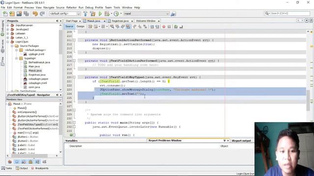 Form Login java dan batas username 5 смотреть онлайн
