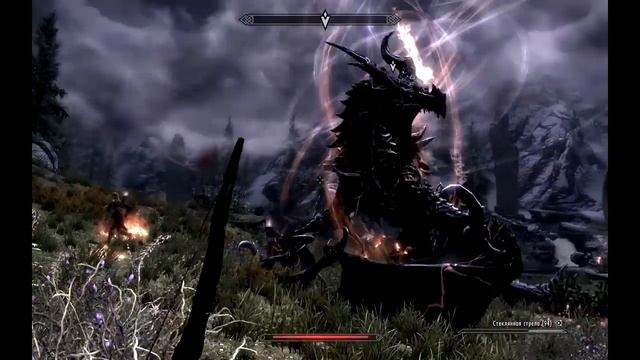 Skyrim - Битва с Алдуином в Совнгарде смотреть онлайн