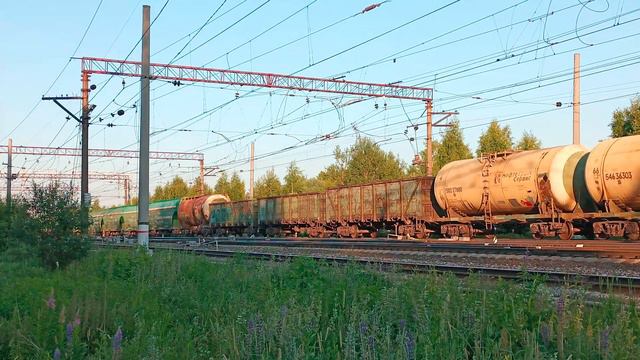 4К. Грузовой поезд ВЛ11-???? на БМО смотреть онлайн