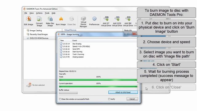 How to burn image to disc with DAEMON Tools Pro v5.0 смотреть онлайн