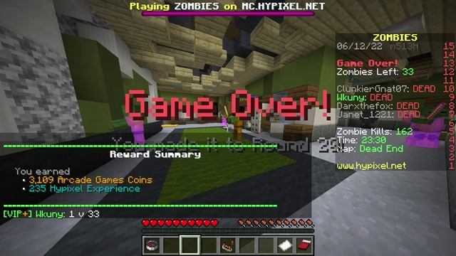 Minecraft: Java Edition Hypixel Server - Zombie Arcade Game смотреть онлайн