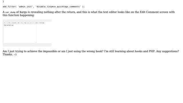Wordpress: Am I using the right hook for removing quicktags on the admin TinyMCE? смотреть онлайн