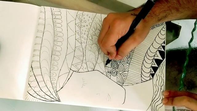 SKETCH #4 DOODLE ART GIRL WITH BEAUTIFUL HAIR #SKETCH #DOODLE ART #DRAW смотреть онлайн