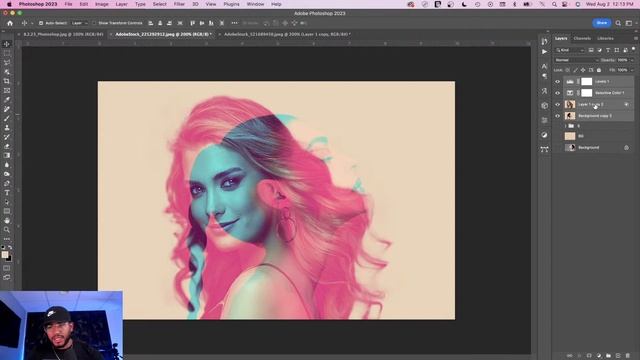 Create A Dual Color Exposure Effect | Photoshop Photo Editing Challenge смотреть онлайн