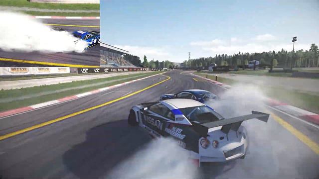 Nissan Battle high power Drift chase run in VDC Bikernieki 2022 - Assetto Corsa смотреть онлайн