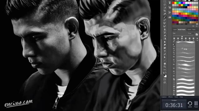 Day 23 - How to Draw Realistic Portrait In Photoshop смотреть онлайн