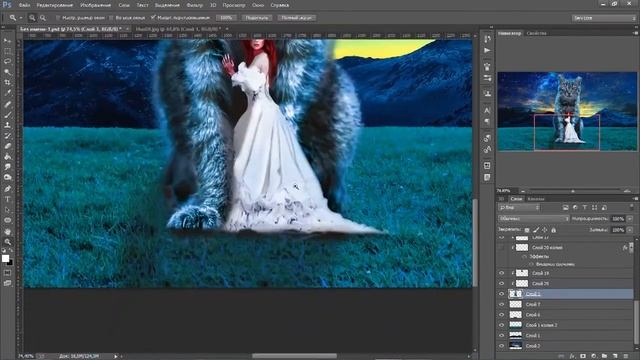 Speed art. Создаём коллаж в photoshop "Tomcat " смотреть онлайн