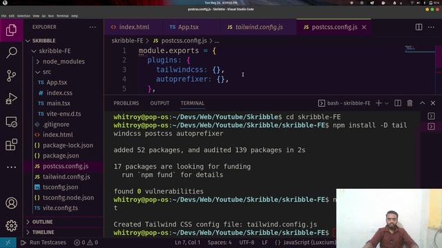 Skribble Project| Front-end setup | React with typescript + vite + tailwind + eslinter + automation смотреть онлайн