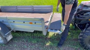 Прицеп для квадроцикла CF Moto X8. Крепление, погрузка, разгрузка. МЗСА 817705.012 . ЦЛП АРИВА