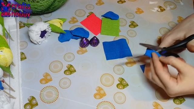 Букет из Конфет! Цветы из Гофрированной Бумаги! смотреть онлайн