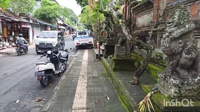 Прогулка по рисовым полям и джунглям. Еда в кафе на Бали