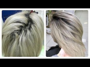 Затемнение корней у блондинки. Растяжка цвета. ФОРМУЛА окрашивания. Dim out. Закрашивание блонда