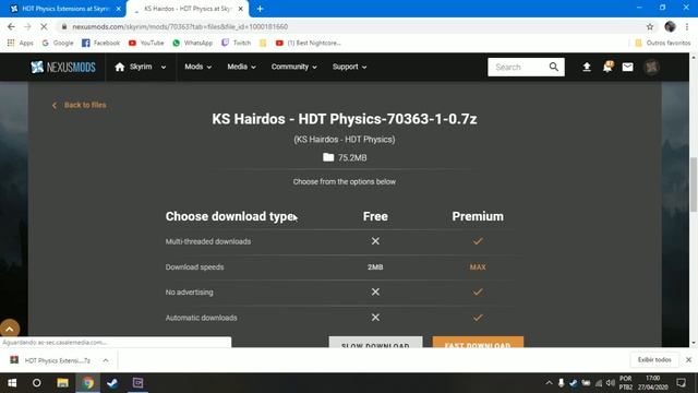 Como instalar o mod HDT Physics no Skyrim смотреть онлайн