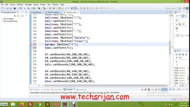 How to create Calculator using Swing in java in Hindi | Urdu --Part 7 смотреть онлайн
