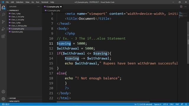 PHP if | if else | elseif Statements | PHP Conditional Statements | Hindi Part - 5 смотреть онлайн