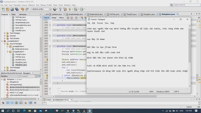Tạo bảng và đưa dữ liệu vào Jtable Java swing смотреть онлайн