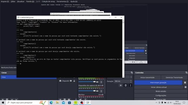 Aula de programação Python parte 22 tratando cada erro de forma diferente смотреть онлайн