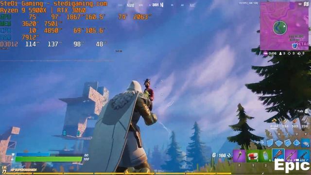 RTX 3060 Fortnite Low/Competitive Epic Ray Tracing DLSS 1080p With 5900X смотреть онлайн