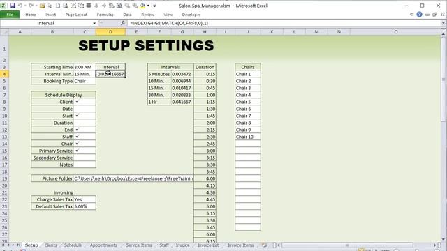 How To Create A Spa & Salon Manager With Drag & Drop Scheduling AND 1-Click Invoicing In Excel смотреть онлайн