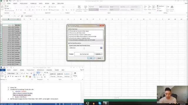 Excel: Auto-Highlight Current Date (conditional formatting). смотреть онлайн