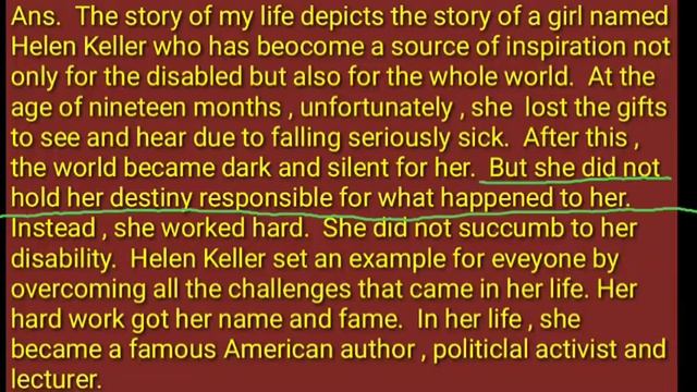 Character sketch of Helen Keller | The story of My life | 10th class novel | смотреть онлайн