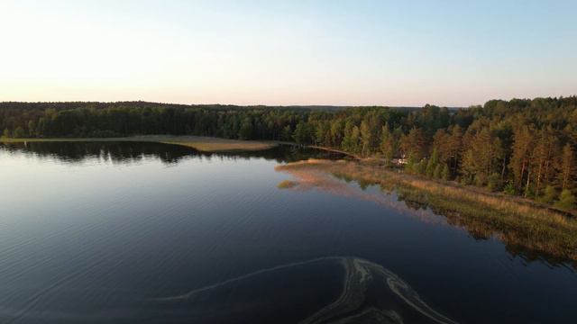 Green Screen Background drone view of a lake at sunset /Chroma Key Backgrounds смотреть онлайн