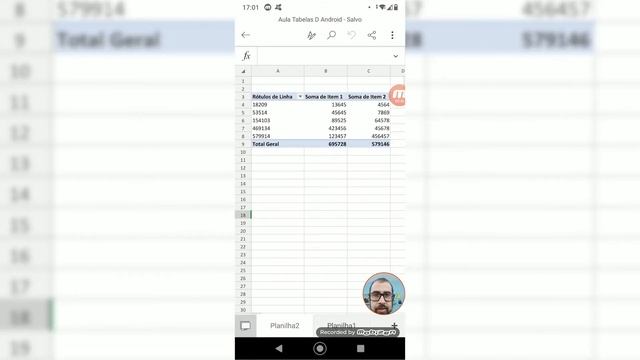 Excel (app) Atualizar tabelas dinâmicas no Android. смотреть онлайн