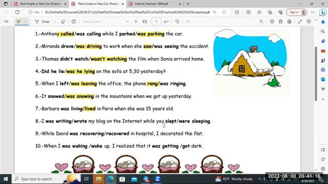 Past Simple Vs Past Continuous Tense, Practice the Exercises 01 смотреть онлайн
