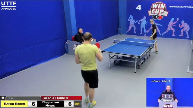 14:30 Плющ Павел 1-3 Подпалый Игорь    стол 4 Юг-3 18.03.21