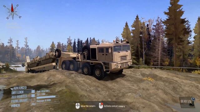 Spintires MudRunner - Volat MZKT 741351 8x8 - Low Loader Trailer Offroad  Heavy Transport 2 Tank
