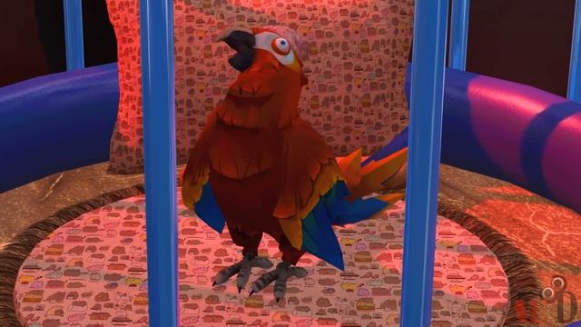 Попугай Иннокентий 3D / Бессонница / Анимация / Юмор / Грусть печаль blender iclone parrot insomnia смотреть онлайн
