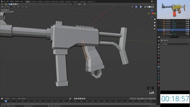 Моделирование в Blender 3D за 40 минут | Stylized Gun Modeling Timelapse смотреть онлайн