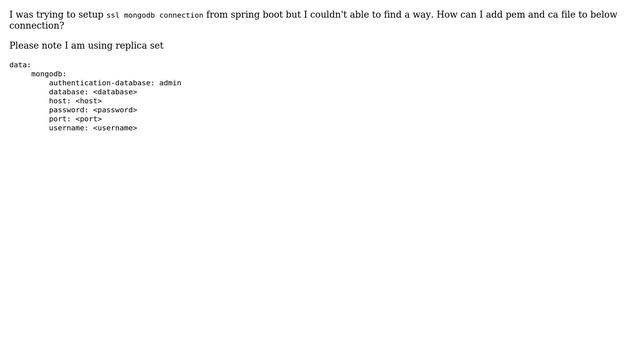 Databases: How to configure SSL mongodb connection in yml file spring boot? смотреть онлайн