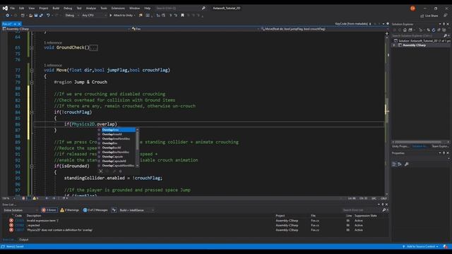 Unity 2D Platformer Tutorial 5 - How to Create Simple Crouching For 2D Character Controller смотреть онлайн