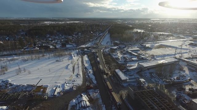 Стройка эстакады А-107 Юрово смотреть онлайн