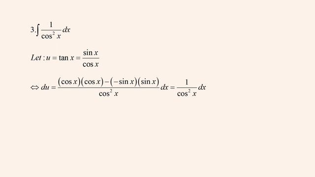 Integral of dx/cos^2(x); 1/cos^2 (x) смотреть онлайн