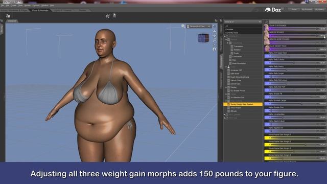 Tutorial for the SONSY SYSTEM of weight gain morphs for DAZ3D Genesis 8 смотреть онлайн