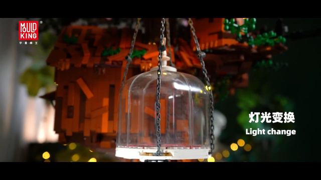 MOULD KING Building Blocks MOC The Tree House Model With Led lights Assemble Bricks Toys Gifts 1603 смотреть онлайн