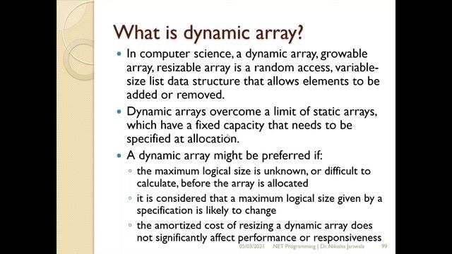 VB.NET Lecture 68(Part 1) - Dynamic Array | Properties of Array Class | Hindi смотреть онлайн