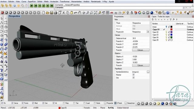 Rick´s gun Python 357 - Rhinoceros, Photoshop, Corel смотреть онлайн