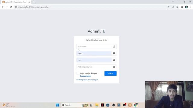 Tutorial login dan register menggunakan Template admin lte, xampp смотреть онлайн