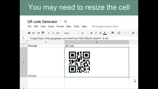 QR code Generator using a Google Spreadsheet смотреть онлайн